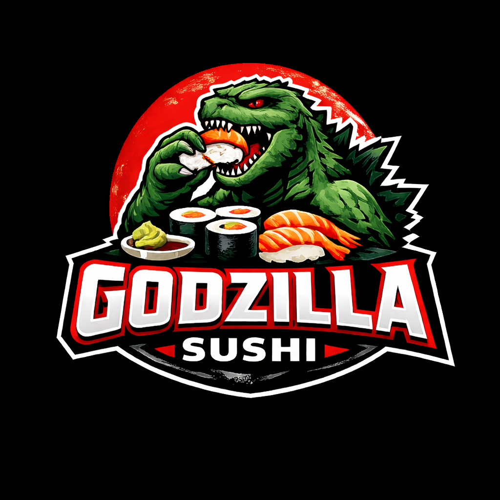 Логотип заведения Godzilla Sushi (Годзила Суши)
